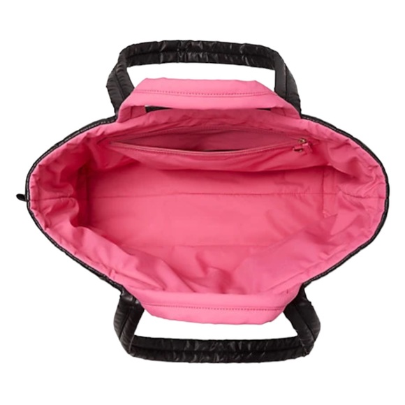 Kate Spade Softwhere Quilted Black Pink Nylon Tote Computer Bag - Picture 9 of 12